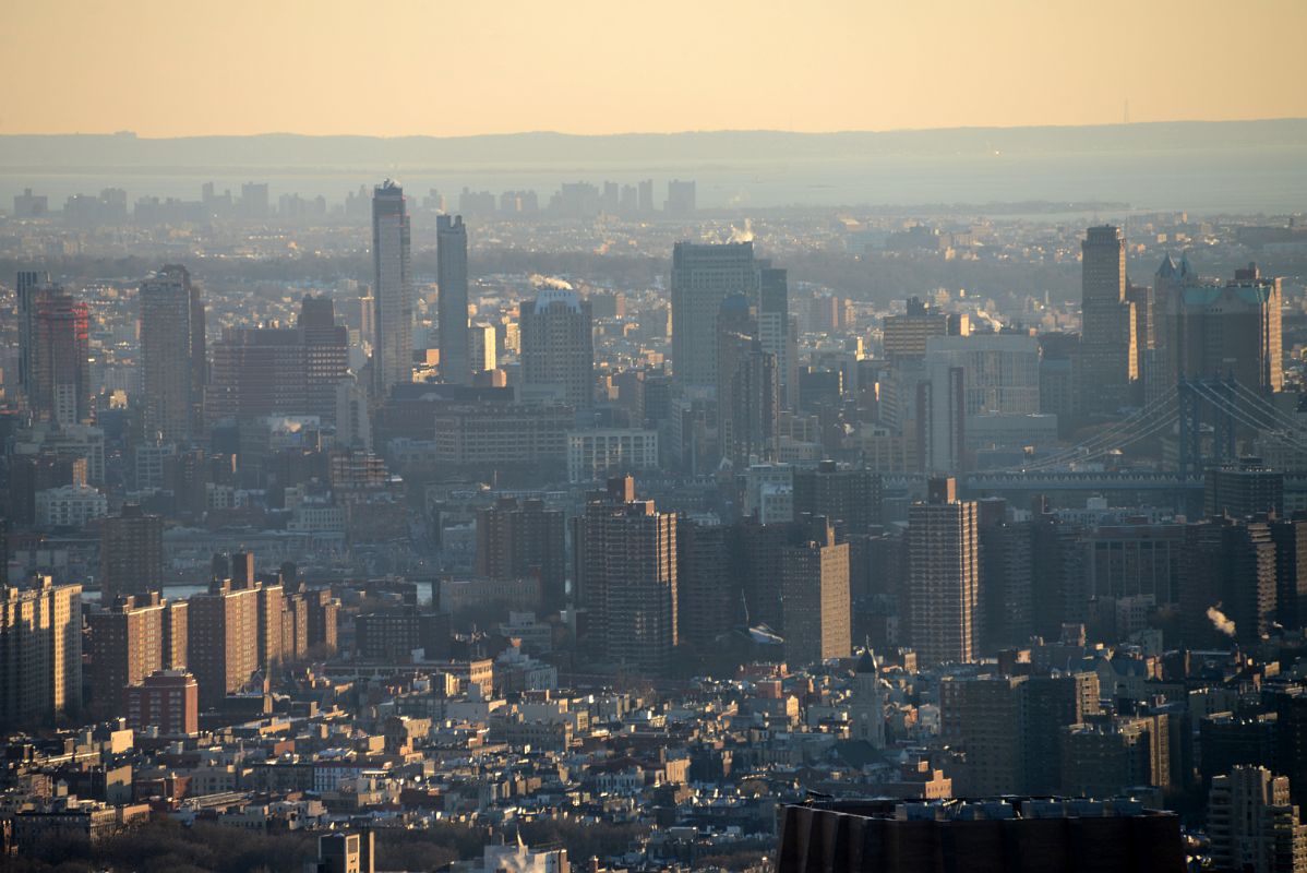 New York City Top Of The Rock 10B South Brooklyn Close Up Just Before Sunset